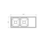 سینک استیل برند کن – مدل 8102s سایز 1165×510 mm - تصویر 2