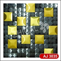 Aj3023 - کاشی استیل مشکی و طلایی Aj 3023 - کاشی استیل ژیکال