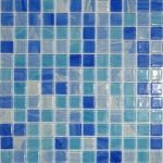 کاشی استخری شیشه ای میکس آبی سفید 4052 - زمرد گلس تایل Zomorod Glass Tile - تصویر 2