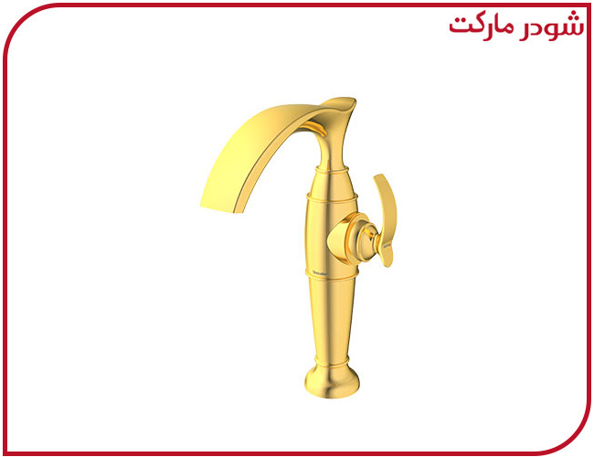 lbasin-geloris-gold-shouder-market.jpg شیر روشویی پایه بلند شودر مدل گلوریس طلا - تصویر 1