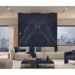 جم استون Gem Stone - سرامیک اسلب جم استون سبز پولیش مدل کارشده 120x270- کاشی هرمس سرام نوین