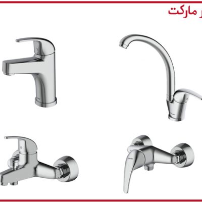ست شیر اطلس کروم شودر