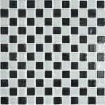 کاشی استخری شیشه ای میکس 4021 سفید طوسی مشکی - زمرد گلس تایل Zomorod Glass Tile - تصویر 5