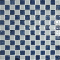 کاشی استخری شیشه ای میکس 4081 سرمه ای - زمرد گلس تایل Zomorod Glass Tile
