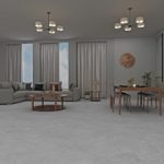Livia - سرامیک لیویا طوسی روشن نانو پولیش 80x80 - کاشی ایفا سرام EEFA CERAM