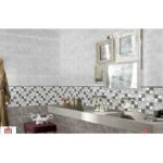 لینو Linoo - کاشی لینو طوسی گلدار - کاشی پارسیان Parsian tile - تصویر 3