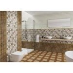 لینو Linoo - کاشی لینو طوسی گلدار - کاشی پارسیان Parsian tile - تصویر 4